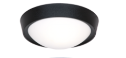 Polycarbonate Base with Opal Polycarbonate Cover, Black, 1x 15W ES CFL