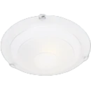 Small Metal Base Fitting with Silver Patterned Alabaster Glass, Chrome, 300mm diameter, 1x 60W ES