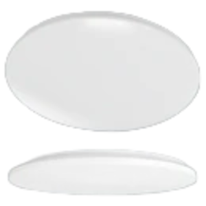 LED Polycarbonate Cheese Fitting with Metal Base and PC Cover, 380mm diameter, 24W LED (Included)