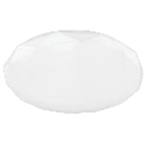 LED Polycarbonate Cheese Fitting, Hexagonal Shape Starlight Patterned PC Cover and Metal Base, 395mm diameter, 24W LED (Included)