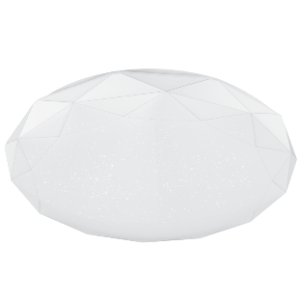 LED Polycarbonate Cheese Fitting, Hexagonal Shape Starlight Patterned PC Cover and Metal Base, 395mm diameter, 24W LED (Included)