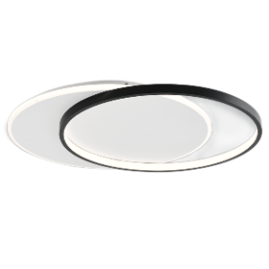 Metal and Acrylic LED Ceiling Fitting, Black White, 36W LED (Included)