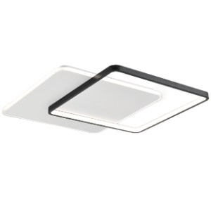 Metal and Acrylic LED Ceiling Fitting, Black White, 40W LED (Included)
