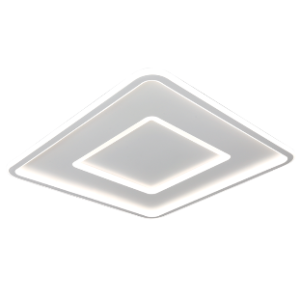 Metal and Plastic Ceiling Fitting, White, 50W LED (Included)