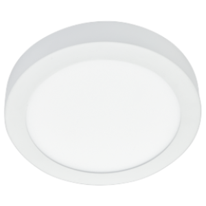 LED Small Ceiling Fitting, White Aluminium with Polycarbonate Cover, 18W LED (Included)