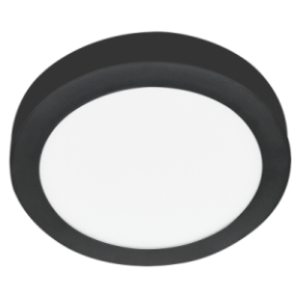 LED Small Ceiling Fitting,Black Aluminium with PC Cover, 18W LED (Included)