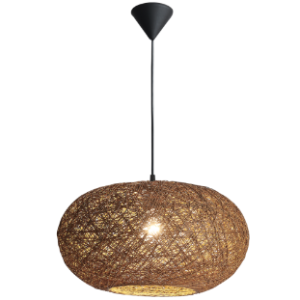Brown Twine Pendant, 1x 11W ES (LED or CFL Only)