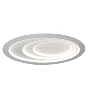 Metal and Plastic Ceiling Fitting with Remote Control, 50W LED (Included)