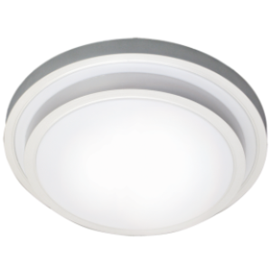 LED Polycarbonate Fitting, Aluminium, 350mm diameter 18W LED (Included)