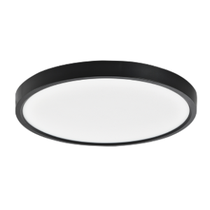 LED ABS Ceiling Fitting, Black, 45W LED (Included)