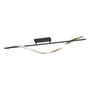 Conaprato Ceiling Light, Black/Brushed Brass, LED