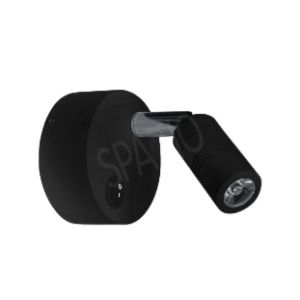 Nora Compact Reading lamp in aluminium with adjustable head, Black, 3W LED, 4000K