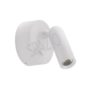 Hilton Round Compact LED Reading light in metal, White, 3W LED