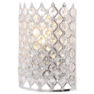 Polished Chrome with Clear Acrylic Beads, 1x 40W SES