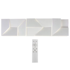 LED, Metal Wall Bracket with Remote Control, Dimmable, Matt White, 20W LED (Included)