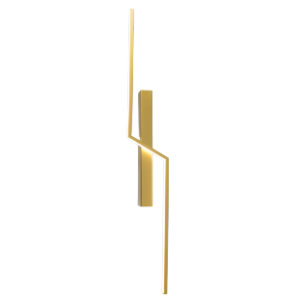 Metal LED Wall Light with Acrylic Diffuser, Gold, 14W LED (Included)