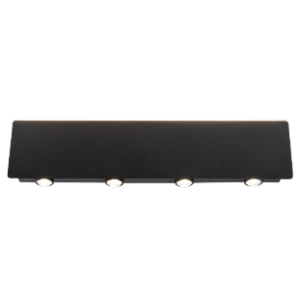 Metal and PMMA Wall Bracket, Black, 17W LED (Included)