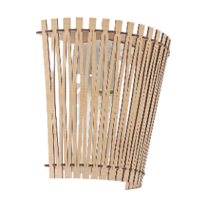 Sendero Wall Light, Maple Wood, White/Maple, Excluding 1x E27 60W max