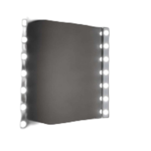Hollywood Bathroom Light, Chrome/Black with White Light, 600mm, 12W