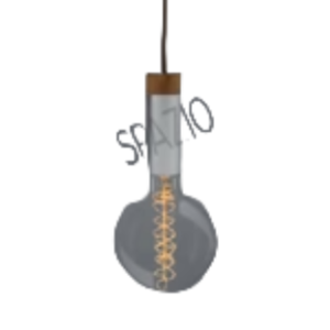 Pendant with Aluminium Holder and Wood Trim, 3m Canvas Cable Suspension