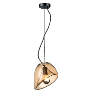 Arum Lily Glass Pendant, Amber