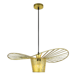 Large Sensu Pendant, Satin Gold