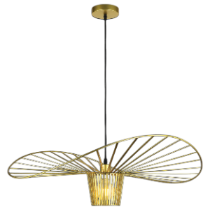 X Large Sensu Pendant, Satin Gold