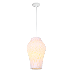 Bluebell 3D Printed Recycled Pendant, White