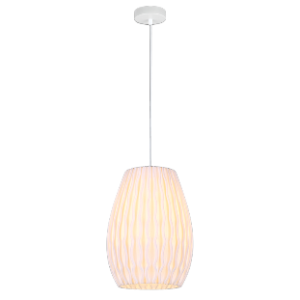 Orchid 3D Printed Recycled Pendant, White