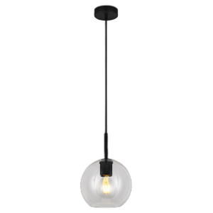 Style Ball Glass Pendant, Black