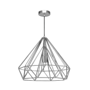 Large Prism Pendant, Chrome, 40W E27