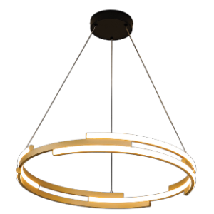 LED Olympic Pendant, Satin Gold, 65W