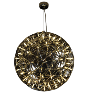 LED Fuse Large Deathstar Pendant, Stainless Steel, 48.6W