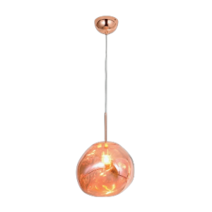 Molten Pendant, Copper with Copper Acrylic Shade, 40W E27