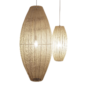 Papi Netting Pendant, 600mm height, Off White