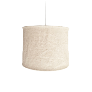 Collapsible Linen Pendant, Natural