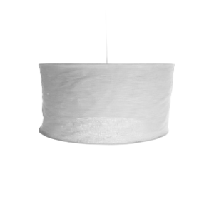 Collapsible Linen Pendant, Grey