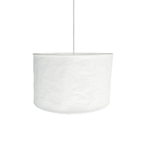 Collapsible Linen Pendant, White