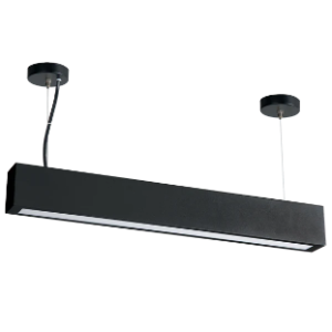 Matt Black Pendant, LED Metal and polycarbonate