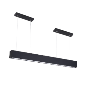 LED Metal and PS Pendant, Matt Black