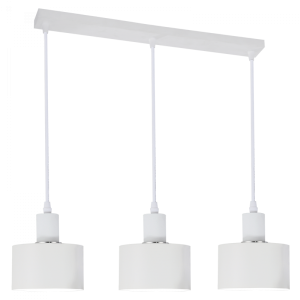 Metal Cord Pendant, White, 3 lights