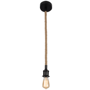 Metal Pendant with Rope, 1x 60W/11W ES?(Not Included)