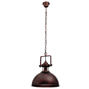 Metal Pendant, Black/Rust