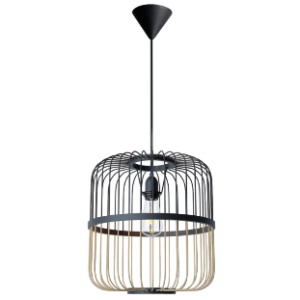Bamboo Pendant, Natural/Black