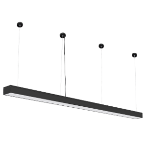 Suspended or Surface Mount LED Panel, Matt Black