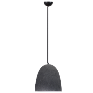 Metal Pendant with Ceramic Shade, Black