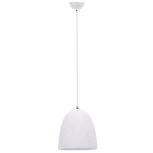 Metal Pendant with Ceramic Shade, White