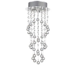 Stainless Steel Chandelier with Crystals