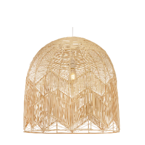 Steel and Wicker Toulon N-600 Pendant, Natural Woven Rattan?