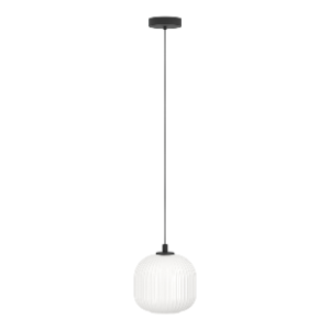 Steel Mantunalle 1LT Pendant, Black/White